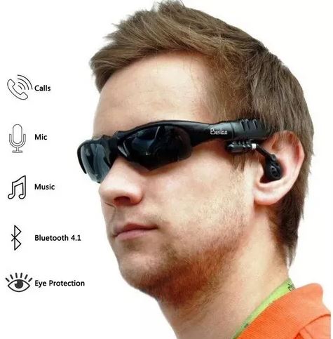 Gafas De Sol Con Bluetooth Micrófono Mp3 + Lentes De Regalo